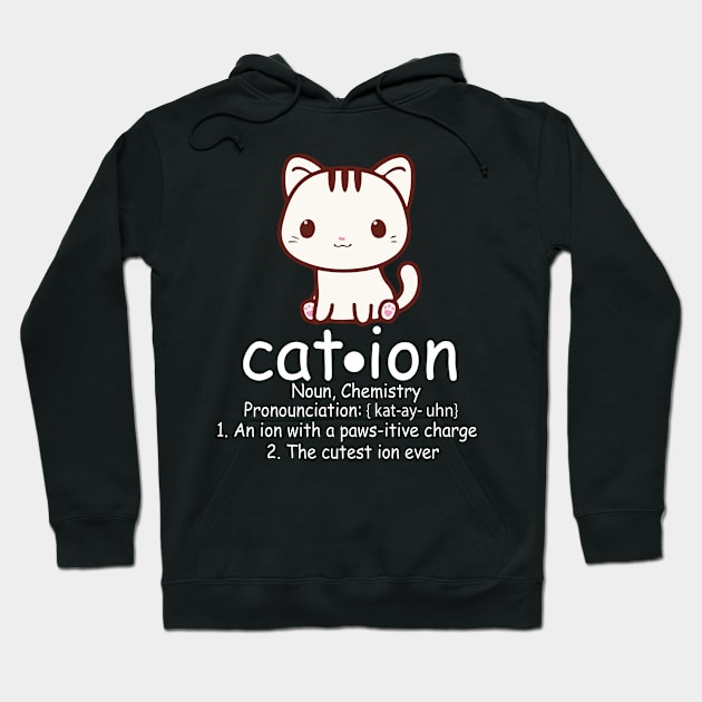 Funny science cation cat graphic nerd sayings Hoodie by AstridLdenOs